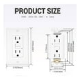 5Pack GFCI Outlets 15 Amp,NonTamper ,Decor GFI Receptacles with LED