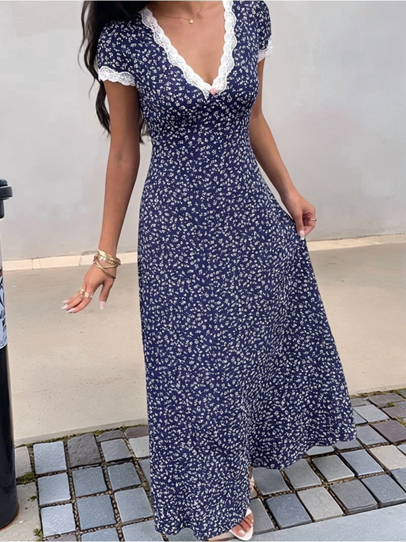 dress with beaded neckline NA25-G1651 FITTED A SLIT FULLY DESIGN V-NECKLINE – THE DRESS SHOP mod dress women this long evening dress Black Tiered Maxi Dress Size:38W/34L