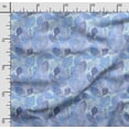 thumbnail image 2 of Soimoi Leaves Print, Silk Fabric, Decor Sewing Fabric by The Yard 42 Inch Wide,Decorative Fabric for Shirts Suits Ties, Blue, 2 of 5
