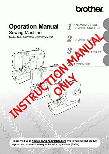 Brother CE1100 Sewing Machine Owners Instruction Manual - Walmart.com