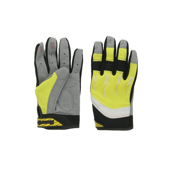Race-Driven ATV MX Off Road Silicone Fingertip Riding Gloves Yellow 3XL