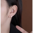 thumbnail image 2 of Solid 925 Sterling Silver Daisy Flower Hoop Earrings for Women Teens Flower Hoop Earrings Spring Cartilage Helix Earrings, 2 of 13