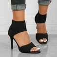 thumbnail image 6 of NOKIO Womens Toe Stiletto Heeled Sandals Breathable Knitted Upper Open Toe High Heels For Dressy Summer Shoes High Heels Open Toe Heels Ankle Strap Heeled Sandals Wedding Dress Shoes, 6 of 9