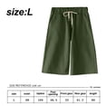 thumbnail image 2 of Shorts Longs en Coton pour Femmes Shorts de Détente avec Poches, 2 of 5