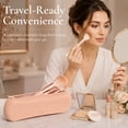 thumbnail image 2 of Mber Makeup Brush Bag, Zipper Makeup Brush Case, Silicone Makeup Brush Holder Travel Makeup Bag for Brushes, Travel Size Makeup Brush Pouch, Khaki, 2 of 5