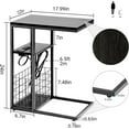 thumbnail image 2 of Toytexx Table d'Appoint en Forme de C avec Prise de Courant, Support Latéral Réglable sous le Sofa pour Salon (Noir), 2 of 7
