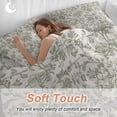 thumbnail image 5 of Farmhouse Sage Green Duvet Cover Set, Vintage Flower Leaf Botanical Soft Duvet Cover Full Size Bedding Set 4 Pieces, 1 Quiltcover and 2 Pillowcases with Zipper, 1 Bed Sheet for All Seasons, 5 of 9
