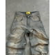 thumbnail image 4 of Pantalones vaqueros Y2K para hombre, ropa de calle, Punk Rock, Hip Hop, bordados, Retro, holgados, pantalones de pierna ancha de cintura alta, 4 of 5