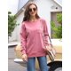 thumbnail image 2 of Sudaderas informales sólidas para mujer, camisetas de manga larga con cuello redondo, jerséis sueltos Adepaton WMZL-2179-11, 2 of 5
