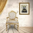 thumbnail image 3 of Fab Funky 26x32 Gold Ornate Wood Framed with Double Matting Museum Art Print Titled - Badger with Tiara, Portrait, 3 of 4