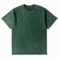 thumbnail image 2 of Zimjoy Mens Green Tshirt Casual Mens Washed Cotton T Shirts Loose Fit Short Sleeve Heavyweight T Shirts for Men Crewneck Fashion Men's Clothing, Dark Green XL, 2 of 8