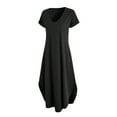 thumbnail image 2 of Richie House Nightgowns Women Plus Size V Neck Loungewear Short Sleeve Sleepwear S-XXL RHW2895, 2 of 3
