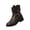 Coffee, variant on Womens Orthopedic Mid Calf Boots, Moto Casual Walking Shoes, Soft Leather Arch Support Wide Fit Festival Outdoor Daily Fall Boots Brown