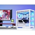 thumbnail image 7 of Hoengager Gaming PC AMD Ryzen 7 7800X3D 4.2GHz, AMD Radeon RX 7700 XT 12GB, 1TB PCIe + 2TB SATA SSD, 32GB DDR5 RAM,Software ARGB, 750W PSU,Liquid Cooler ,Wi-Fi &Bluetooth, Windows 11Pro Desktop-White, 7 of 7