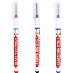 Jinsinto Multi-Purpose Deep Hole Marker Pens - Deep Drill Hole Long Nib Marker - Waterproof Deep Hole Marker Pens - Colorful Marker 20MM Oily Marker (Color Mixing 3PCS)