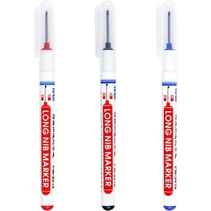 Jinsinto Stylos de marquage à trous profonds multi-usages - Marqueur de Nib à long trou de forage profond - Stylos de marquage à trous profonds étanches - Marqueur coloré 20MM Marqueur huileux (mélange de couleur) 3PCS)