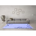 thumbnail image 3 of Ahgly Company Machine Washable Indoor Rectangle Solid Blue Modern Area Rugs, 7' x 9', 3 of 4