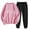 Pink, variant on FAIWAD Womens Sweatsuit 2 Piece Set Crewneck Long Sleeve Pullover Sweatshirt and Solid Color Jogger Sweatpants 2Pcs