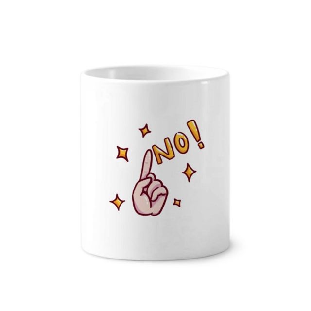 Decline Reject No Dactylfinger Gesture Toothbrush Pen Holder Mug Cerac Stand Pencil Cup