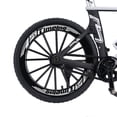 thumbnail image 3 of Racing Bike Model Dual Handlebar Sliding Steering Alloy Finger Racing Bicycle Metal Bike Model Collections Decoration for Kids Black White, 3 of 4