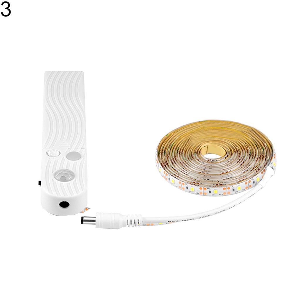 Lomubue 3m Motion Sensor Flexible LED Strip Bar Cabinet Light Closet Bed Lamp Tape