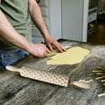 thumbnail image 5 of QIPOPIQ Wooden Rolling Pin for Baking, Pizza Roller Spikes Wooden Roller Pizza Roller Baking Rolling Pin, Dough Roller Wood, Rotating Centre Dough Roller with Handles for All Baking Needs, 5 of 5