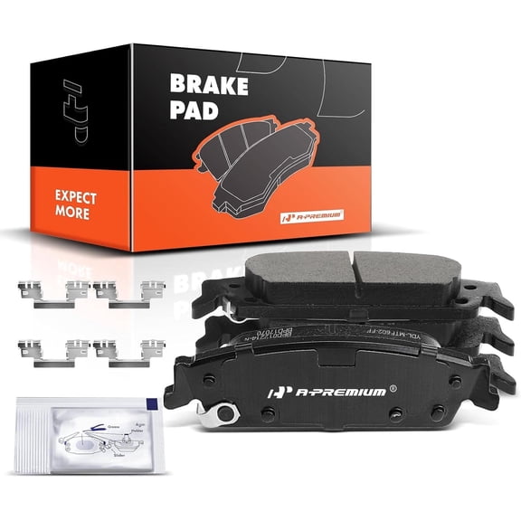 A-Premium Rear Ceramic Disc Brake Pads Set Compatible with Select Cadillac Chevy and GMC Models - Escalade Escalade ESV Silverado 1500/1500 LD Suburban Tahoe Sierra 1500/1500 Limited Yukon