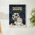 thumbnail image 2 of Happy New Year Persian Welcome 2025 Balloon Firework Party Vertical Matte Canvas Poster Cat Lover Kitten Owner Gifts Wall Art Home Decor - 01014, 2 of 5