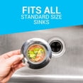 thumbnail image 4 of Paquete de 2 coladores para fregadero de cocina, recogedor de alimentos de 4,5 pulgadas de diámetro, borde ancho perfecto para la mayoría de desagües de fregadero, microperforaciones antiobstrucción,, 4 of 6