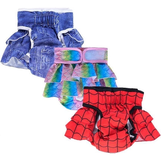 Washable Dog Diapers Female,Reusable Dog Diapers Female,Washable Diapers3 Pieces * M Size