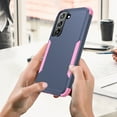 thumbnail image 5 of Mantto for Samsung Galaxy S23 Plus Case, Heavy Duty Shockproof Drop Protective Hybrid 3 Layer Full Body Rugged Military Grade Protection Phone Covers for Samsung Galaxy S23 Plus, 
Blue+Pink, 5 of 7