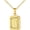 a. Gold B, variant on Square Initial Necklace for Women, Gold/Platinum Plated A-Z 26 Letters Pendant Necklace, Large Capital Monogram Retangle Tag Necklace, Resizable Chain 20"-22"