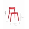 thumbnail image 2 of OFFIHO Silla Kipali Rojo para exterior resistente a rayos UV de polipropileno, 2 of 6