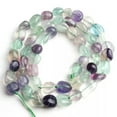 thumbnail image 3 of K-KED 8-10mm Natural Multicolor Fluorite Irregular Freeform Gemstone Loose Beads 15'', 3 of 3