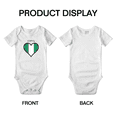 thumbnail image 3 of Nigeria Flag Heart Love Cute Baby Bodysuit Boy Girl Clothes, 3 of 5
