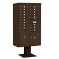 thumbnail image 2 of Salsbury Industries Pedestal Mounted 17 Units 20 Door 4C Horizontal Cluster Box Unit with 2 Parcel Lockers, 2 of 6