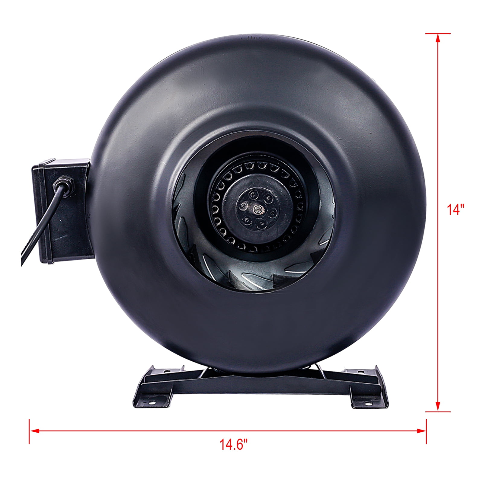 Faitaliicy 6 Inch Inline Duct Fan Low Noise Steel Ventilation Exhaust Fan With Quiet Motor For Cooling Booster Grow Tents Hydroponics