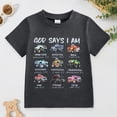 thumbnail image 2 of Splozh Boys Short Sleeve Shirt 18 24 Months 2T 3T 4T 5T Crewneck Graphic Tees Cotton Daily Wear for Kids Boys Summer Shirts Boys Summer Clothes,Black,3-4 Years, 2 of 6
