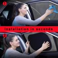 thumbnail image 3 of YISITIAN Car Side Window Sun Shade, 2 Pack Mesh Auto Sunshade Visor for Block Heat UV Rays and Glare Protection, Universal Adsorption Window Shade for Baby, Pets, Kids, Passengers CJ919-49088, 3 of 6