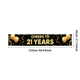 thumbnail image 5 of Golden Cheers to 21 Years Celebration Backdrop with Balloons Streamers Stars Photography Props Party Banner Decorations Birthday Supplies, 5 of 7