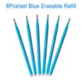 thumbnail image 1 of Erasable Gel Pen 0.7mm 0.5mm Bullet Tip Blue Black Red Color Ink Refill Rods Writing Drawing Painting Washable Handle 6Pcs Sky blue Ink 0.5mm, 1 of 6