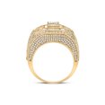 thumbnail image 5 of 14kt Yellow Gold Mens Baguette Diamond Cluster Ring 3 Cttw, 5 of 5