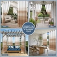 thumbnail image 5 of Brown White Ombre Outdoor Curtains for Patio Waterproof,Windproof Privacy Curtains with Weighted Bottom,Vintage Farmhouse Abstract Striped Outside Drapes for Picnic Garage Yard Cabana 54"x95" 2 Panel, 5 of 8