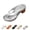 Silver, variant on Women's Chunky Heel Sandals - Toe Open Toe Design for Summer | Comfortable Walking Heeled Sandals in Solid Colors