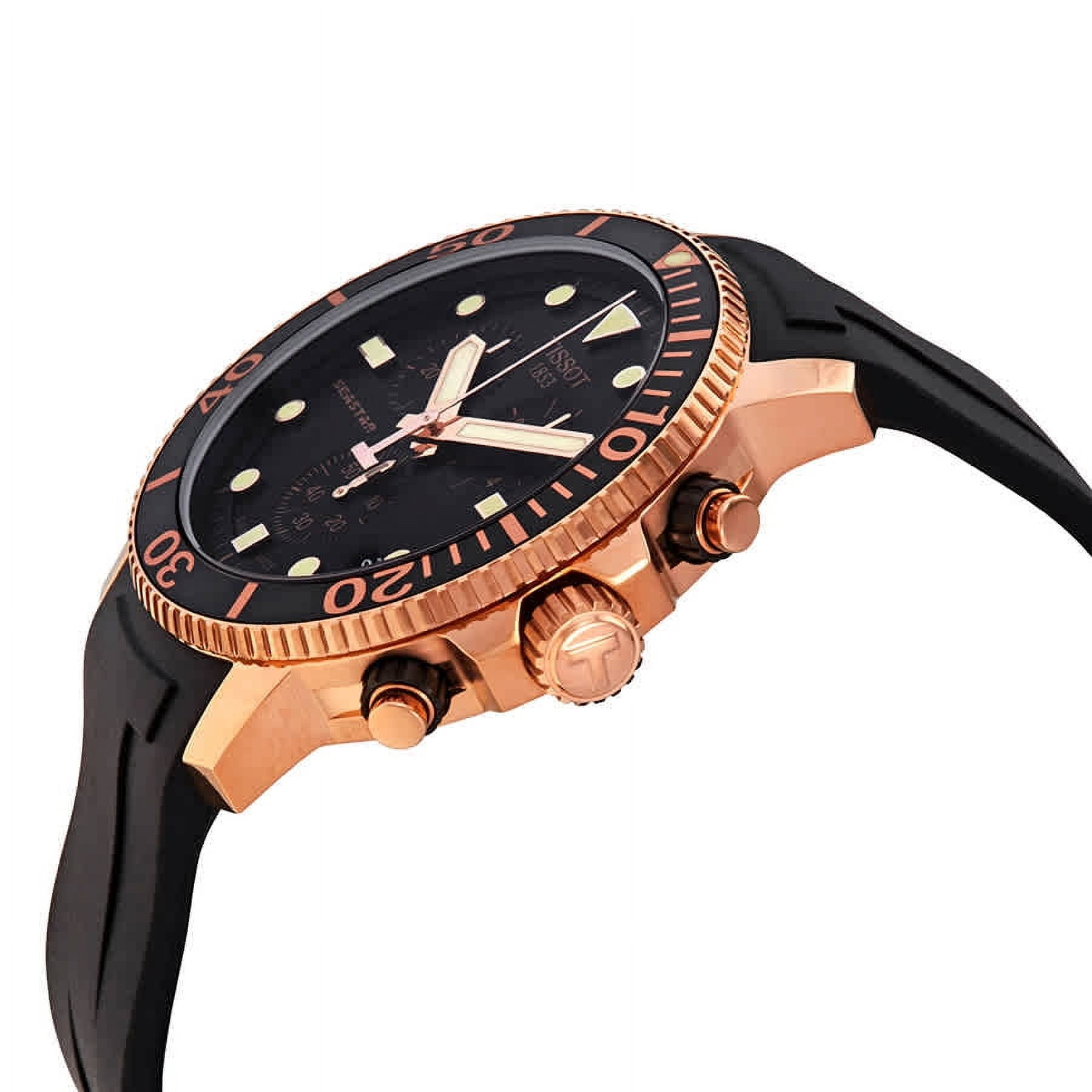Tissot Men's Seastar 1000 Chronograph Quartz Gold 45.5mm Watch  T1204173705100