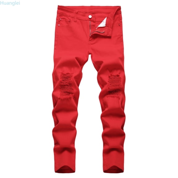 Huanglei Boys' Jeans Trousers Waist Boys Jeans Trousers With Pocket Baggy Pants Vintage Trousers Outdoor Trousers Hop Streetwear Work Trousers Children Size 100 16 Boys Joggers Cargo Pants