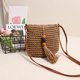 thumbnail image 5 of Bolso Bandolera Pequeño Paja Playa Con Y Borlas para Mujer (café), 5 of 8