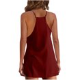 thumbnail image 4 of Summer Dresses for Womens 2025 Plus Size Fashion Bohemia V-Neck Sleeveless Solid Pockets Pullover Dress, 4 of 7