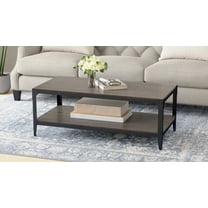 Brown Coffee Table - Unpack and Set in Minutes! Industrial Style with Easy Care