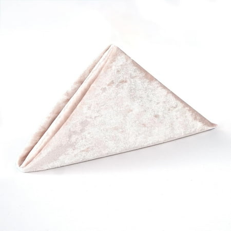 

Trimming Shop Crushed Velvet Table Napkins for Home Dinner Napkins with Hemmed Edges for Dinning Party Lightweight & Machine Washable-20INCH-Blush Pink-1pc